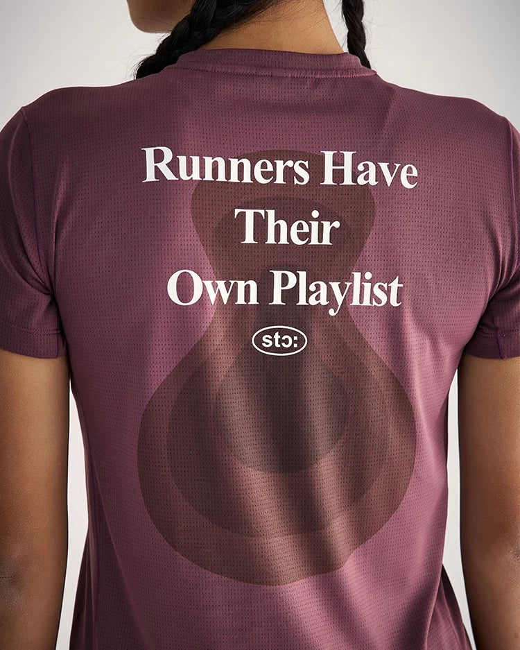 Staw Music Themed Printed Women's Running T-Shirt