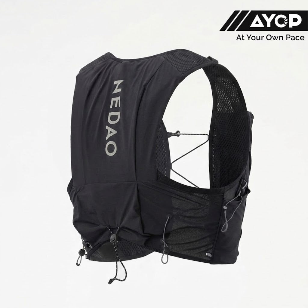 Nedao Trail Running Vest 8L - Black (+2 Soft Flask 500ml)