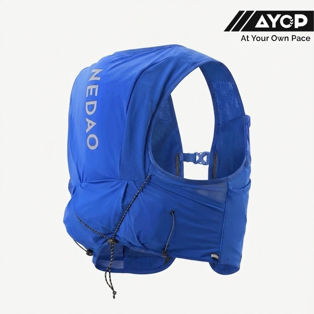 Nedao Trail Running Vest 8L - Blue (+2 Soft Flask 500ml)