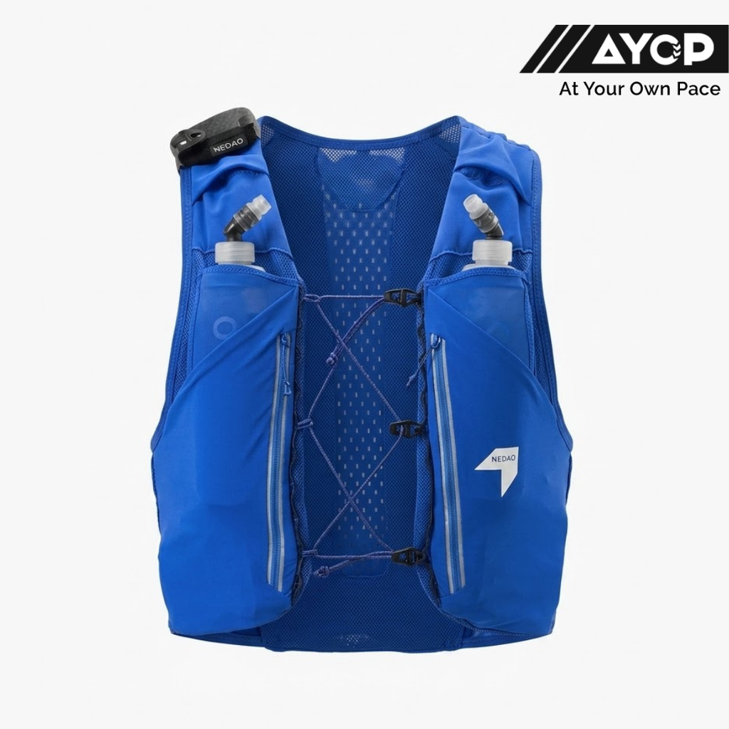 Nedao Trail Running Vest 8L - Blue (+2 Soft Flask 500ml)