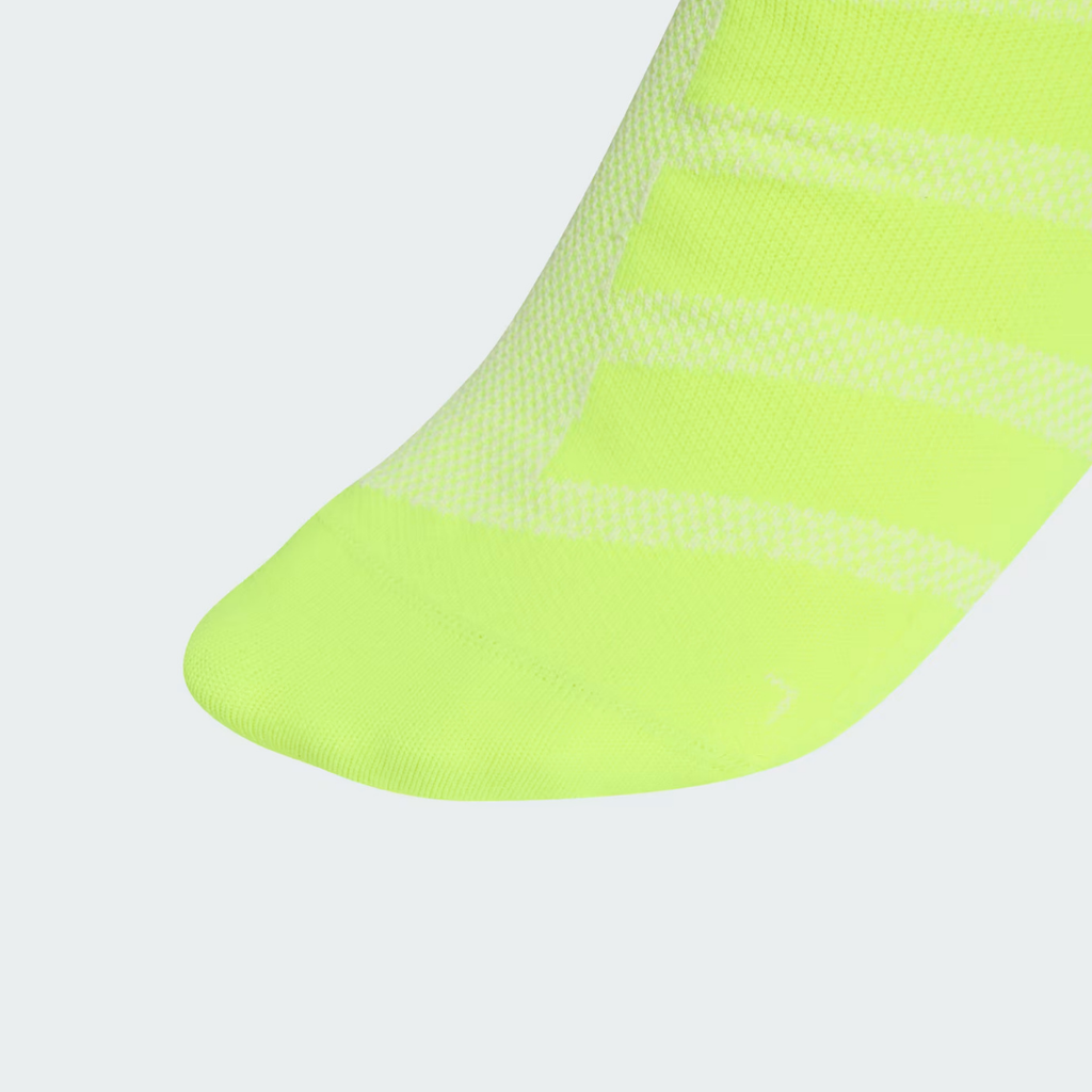 (1 Pair) Adidas RUNxADIZERO Unisex Running Socks - Solar Yellow
