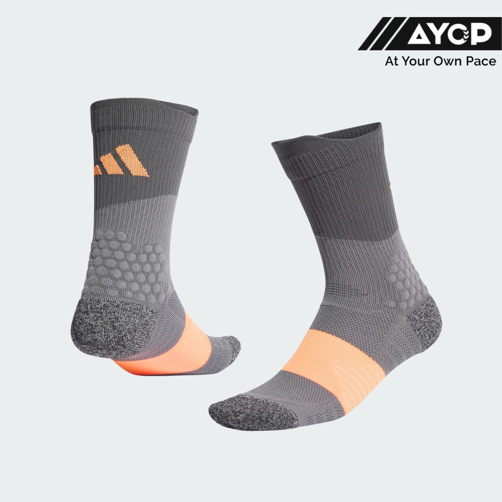 (1Pair) Adidas Runxboost Unisex Running Socks - Lucid Orange