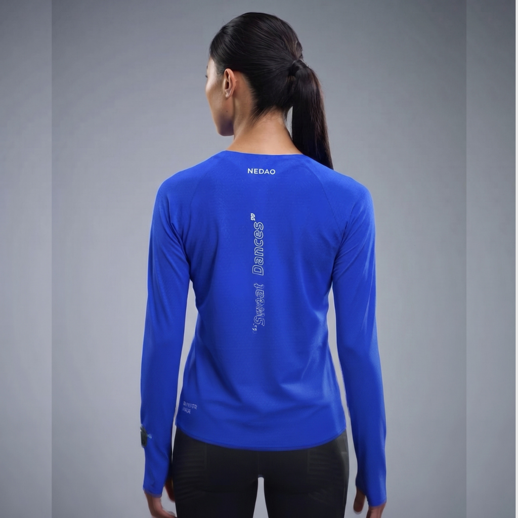Nedao Hexrise Active Women’s Running Long Sleeve - Nedao Blue
