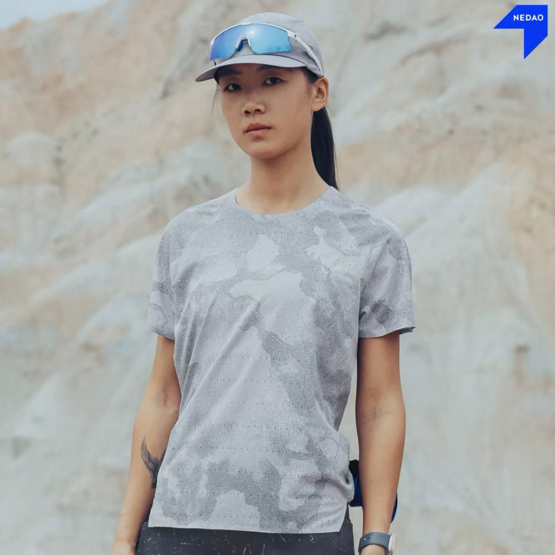 Nedao QiFlow Rocky Road Running T-Shirt - Hazy Moon Gray