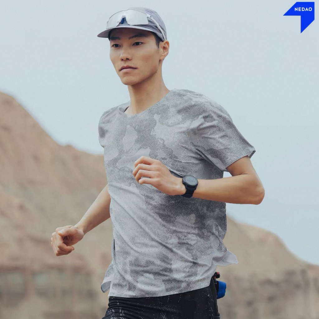 Nedao QiFlow Rocky Road Running T-Shirt - Hazy Moon Gray