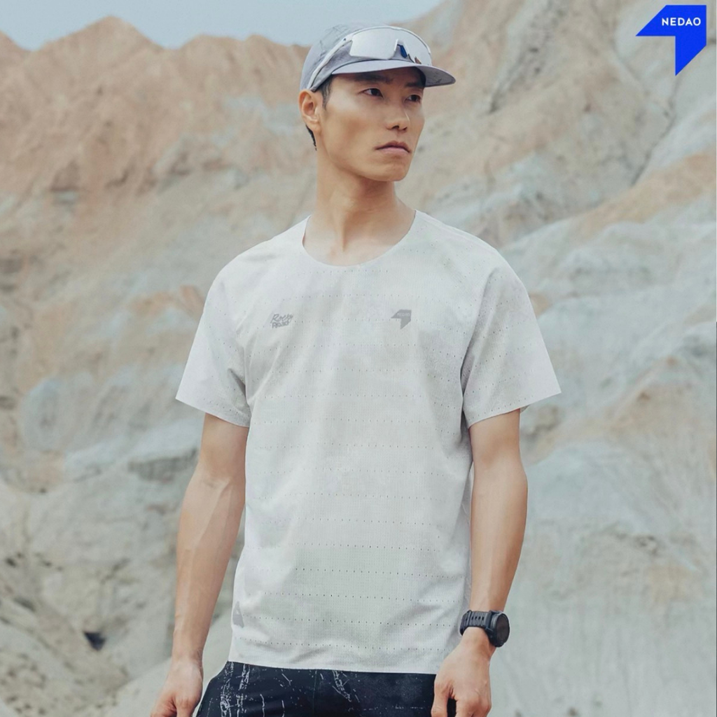 Nedao QiFlow Rocky Road Running T-Shirt - Cloud White
