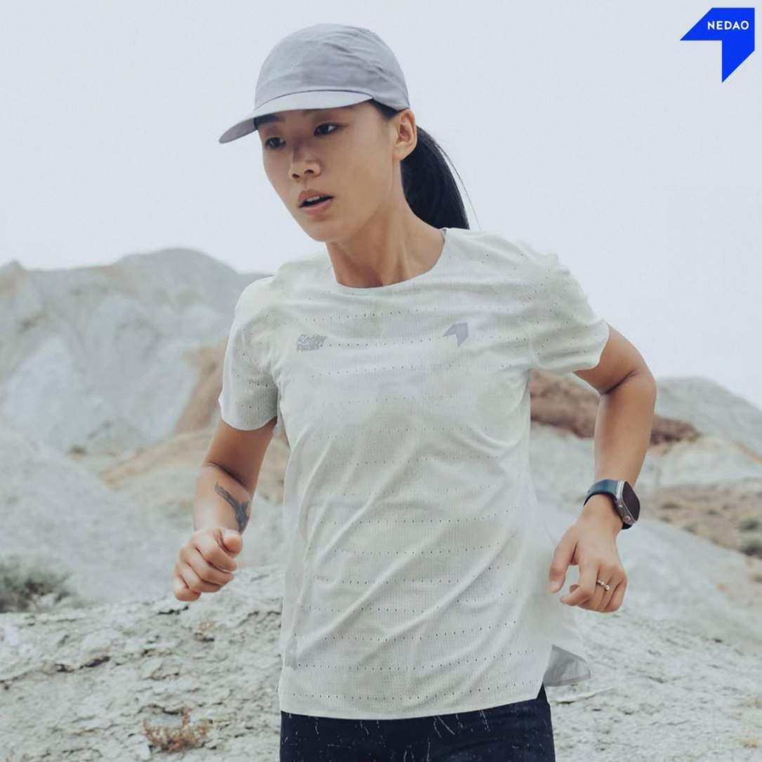 Nedao QiFlow Rocky Road Running T-Shirt - Cloud White