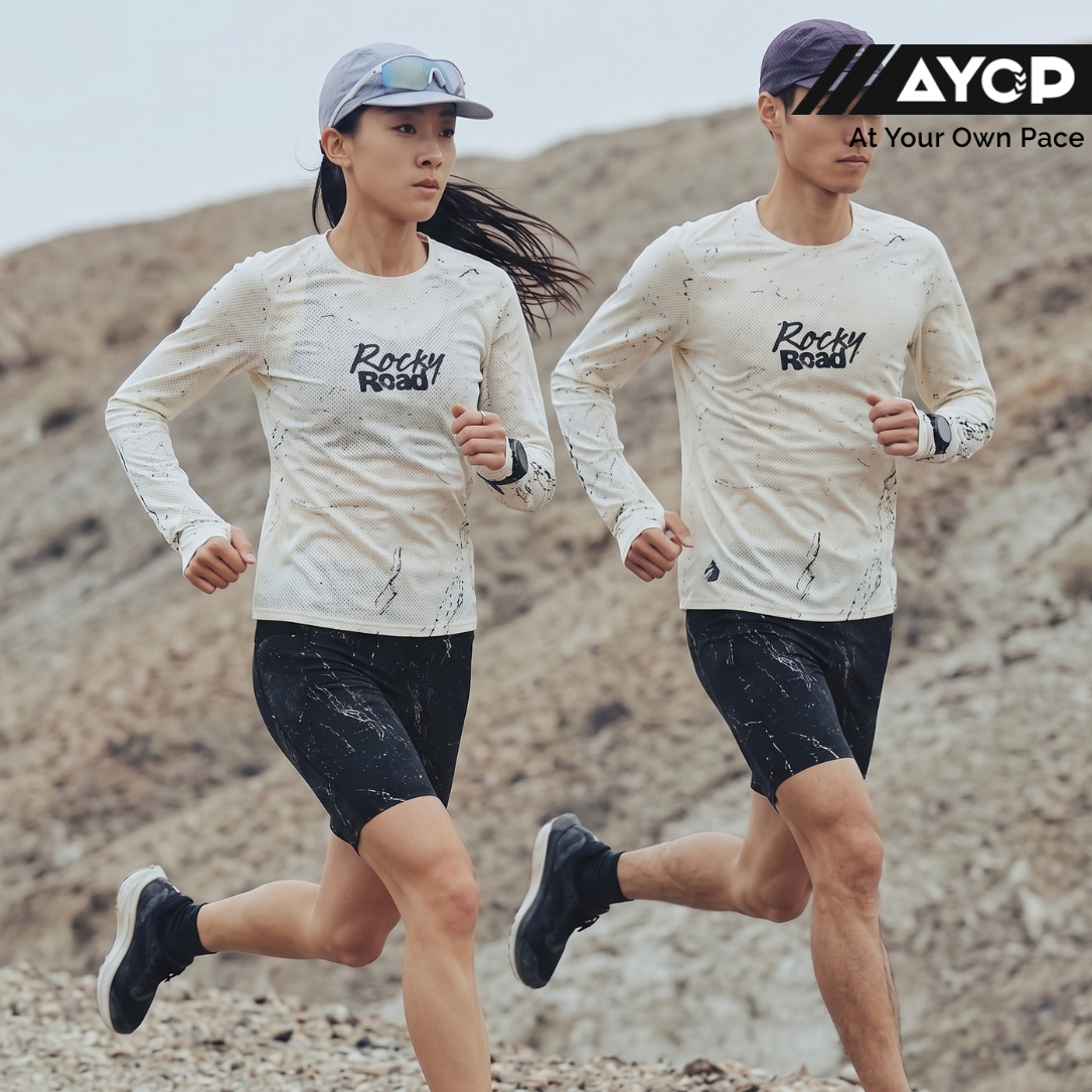 Nedao Swiftbreeze Rocky Road Running Long Sleeve - Cloud White