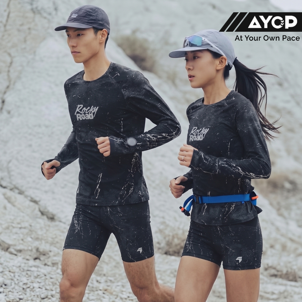 Nedao Swiftbreeze Rocky Road Running Long Sleeve - Black