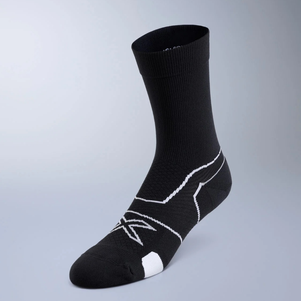 2XU Vectr Cushion Crew Socks - Black/White