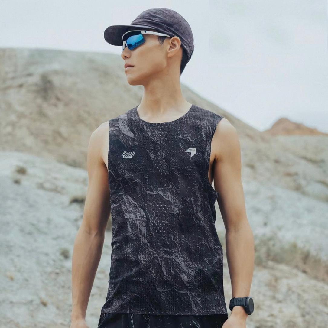 Nedao Qiflow Rocky Road Running Sleeveless - Black