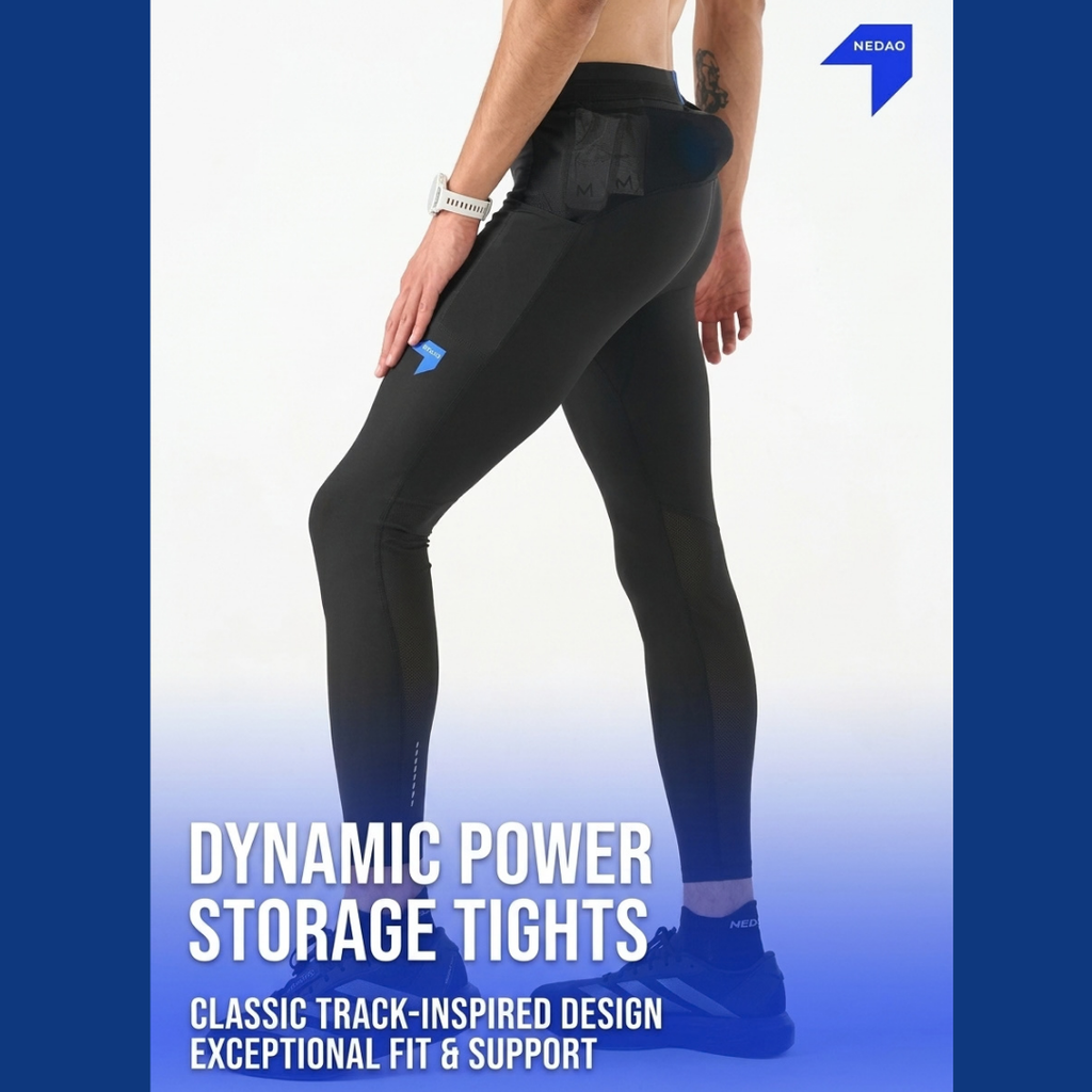 Nedao Flexfit Pocket V5.0 Men's Running Legging - Black