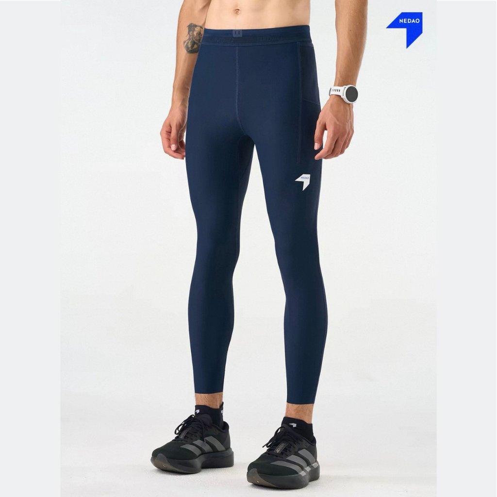 Nedao Flexfit Pocket V5.0 Men's Running Leggings - Navy