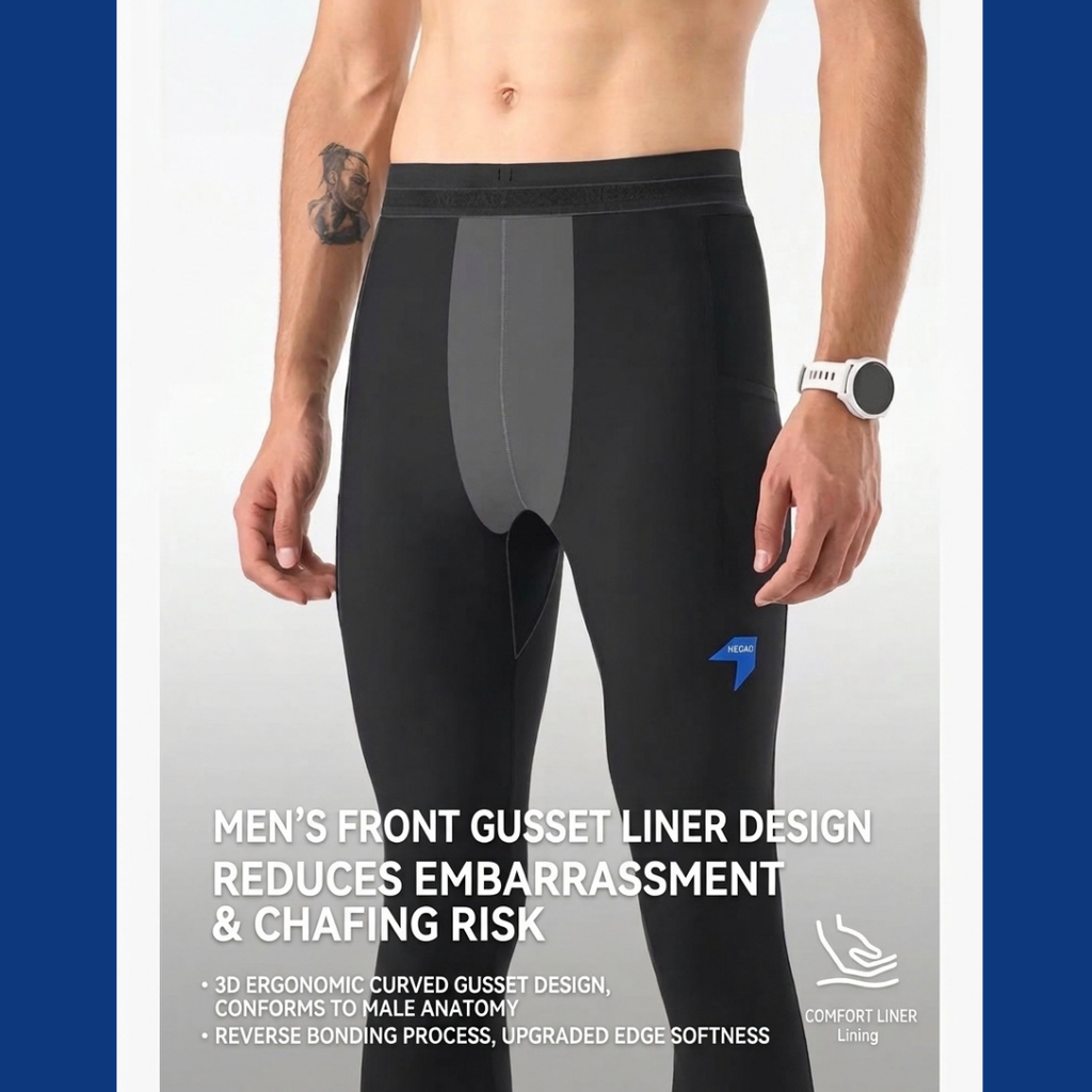 Nedao Flexfit Pocket V5.0 Men's Running Leggings - Navy