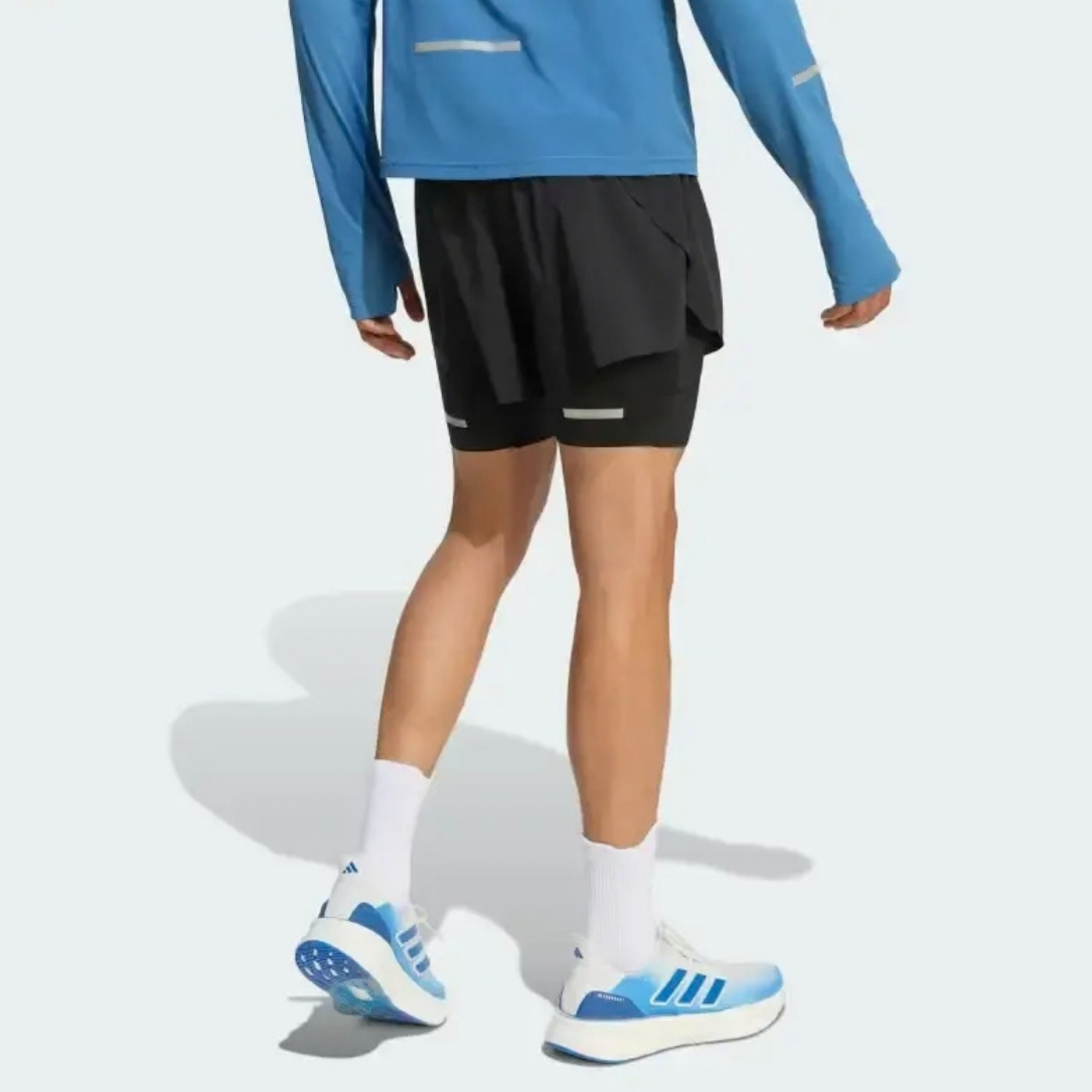 Adidas Adi365 Climacool+ 4 Pocket 2-in-1 Men's Running Shorts - Black