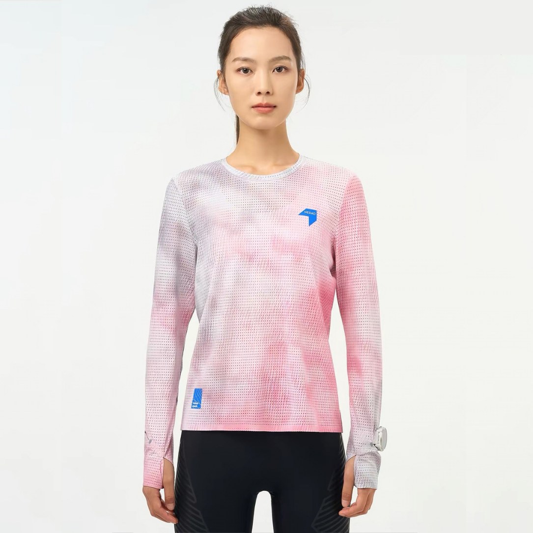 Nedao Swiftbreeze Softknit Unisex Running Long Sleeve - Pink