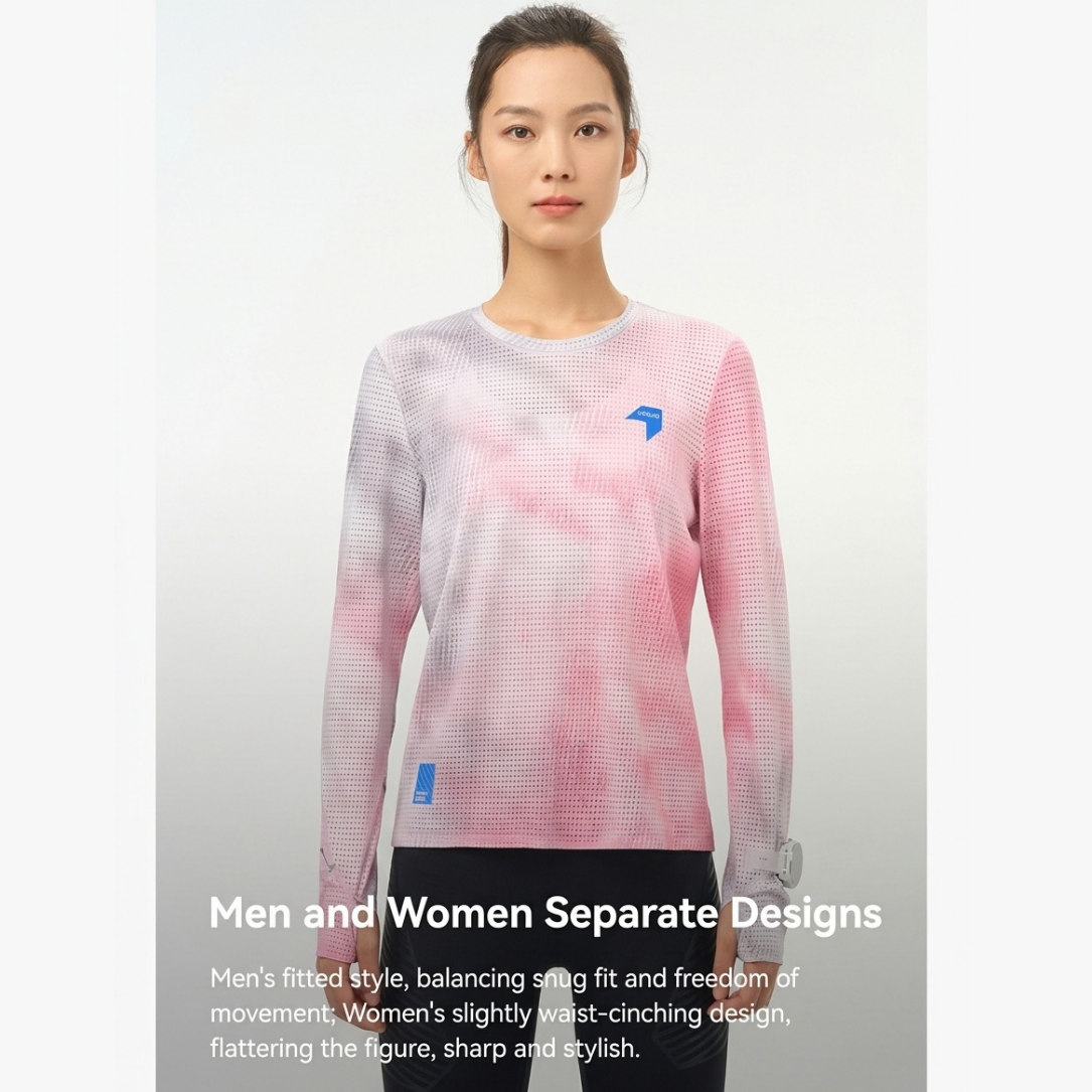 Nedao Swiftbreeze Softknit Unisex Running Long Sleeve - Pink