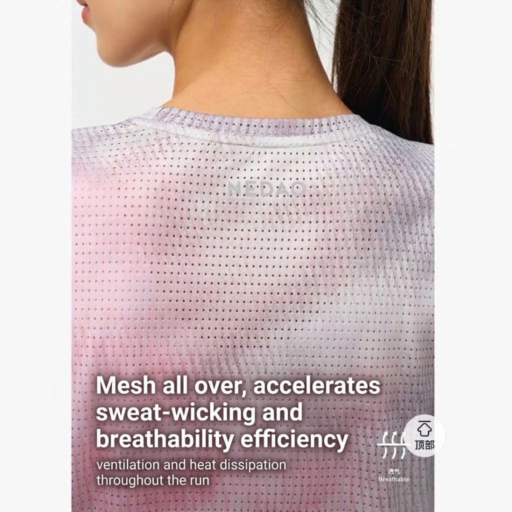 Nedao Swiftbreeze Softknit Unisex Running Long Sleeve - Pink