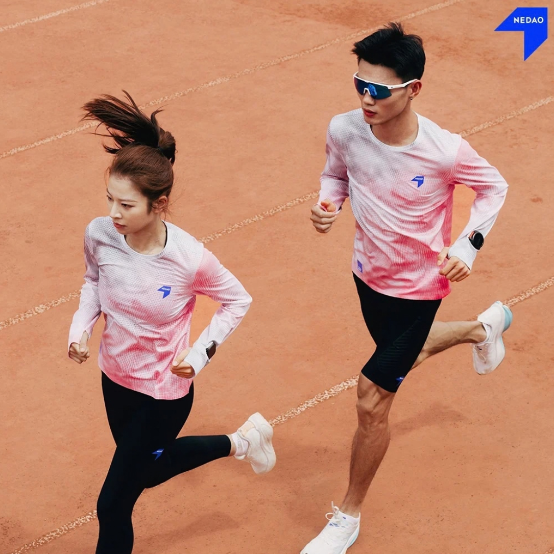 Nedao Swiftbreeze Softknit Unisex Running Long Sleeve - Pink