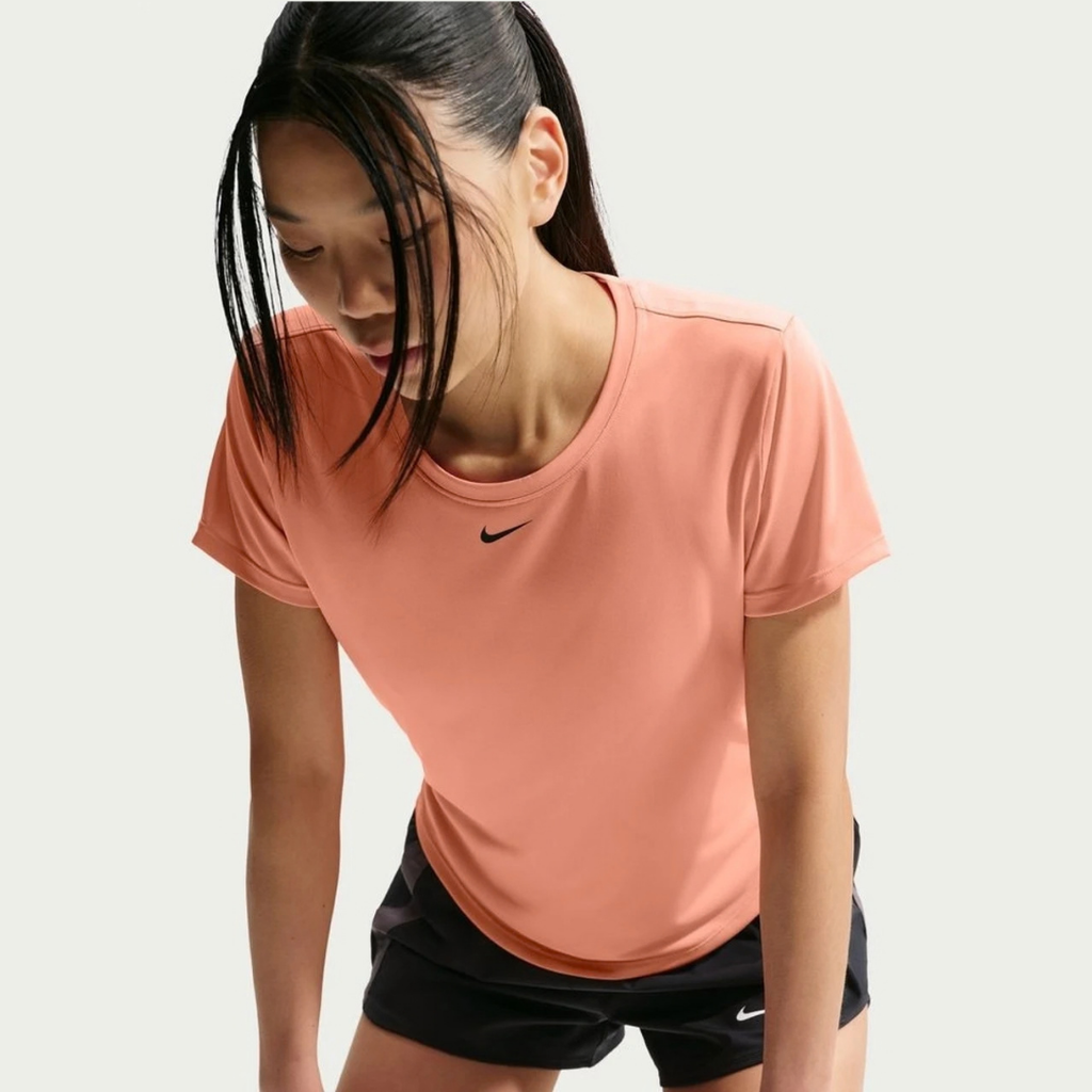 Nike Dri-FIT One Standar Fit Women's Running Short Sleeve - Apricot Agate