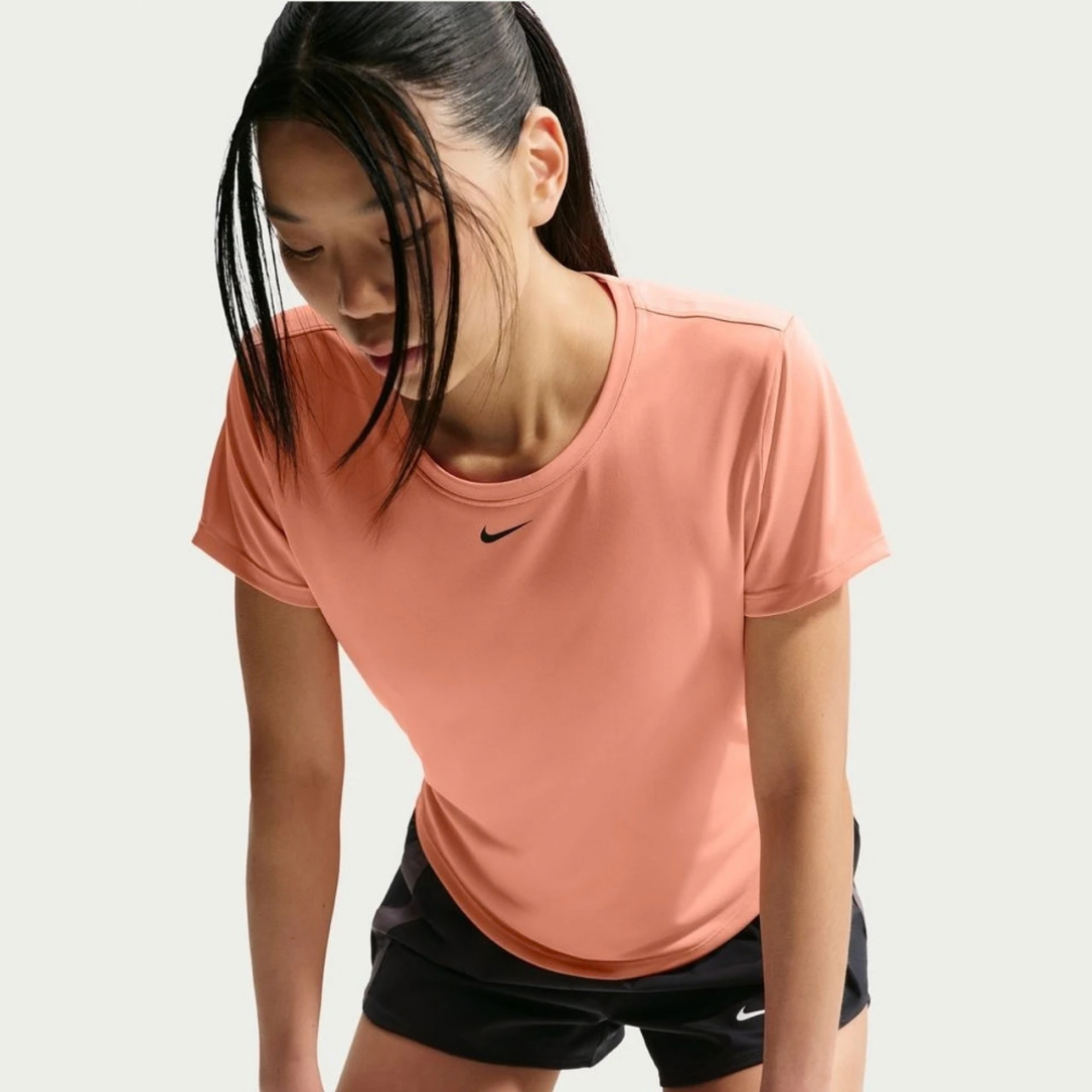 Nike Dri-FIT One Standar Fit Women's Running Short Sleeve - Apricot Agate