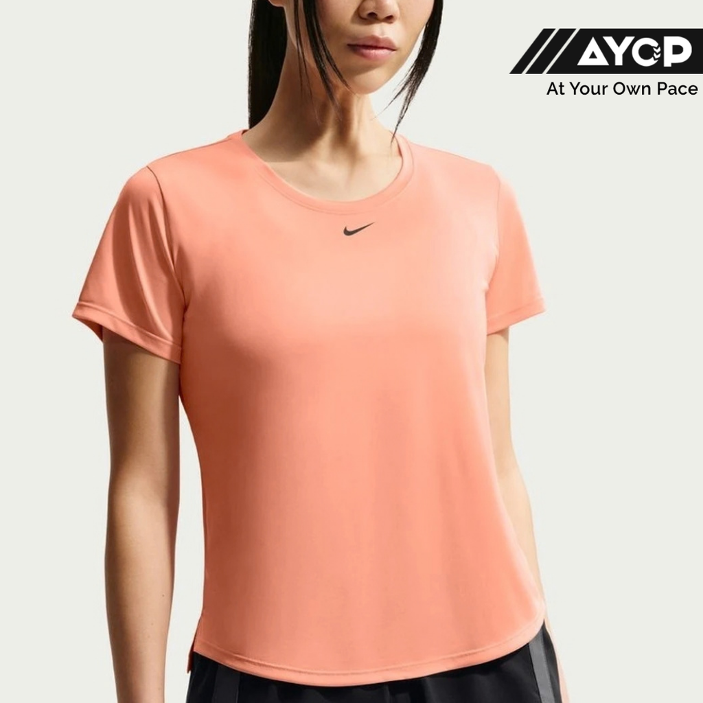 Nike Dri-FIT One Standar Fit Women's Running Short Sleeve - Apricot Agate
