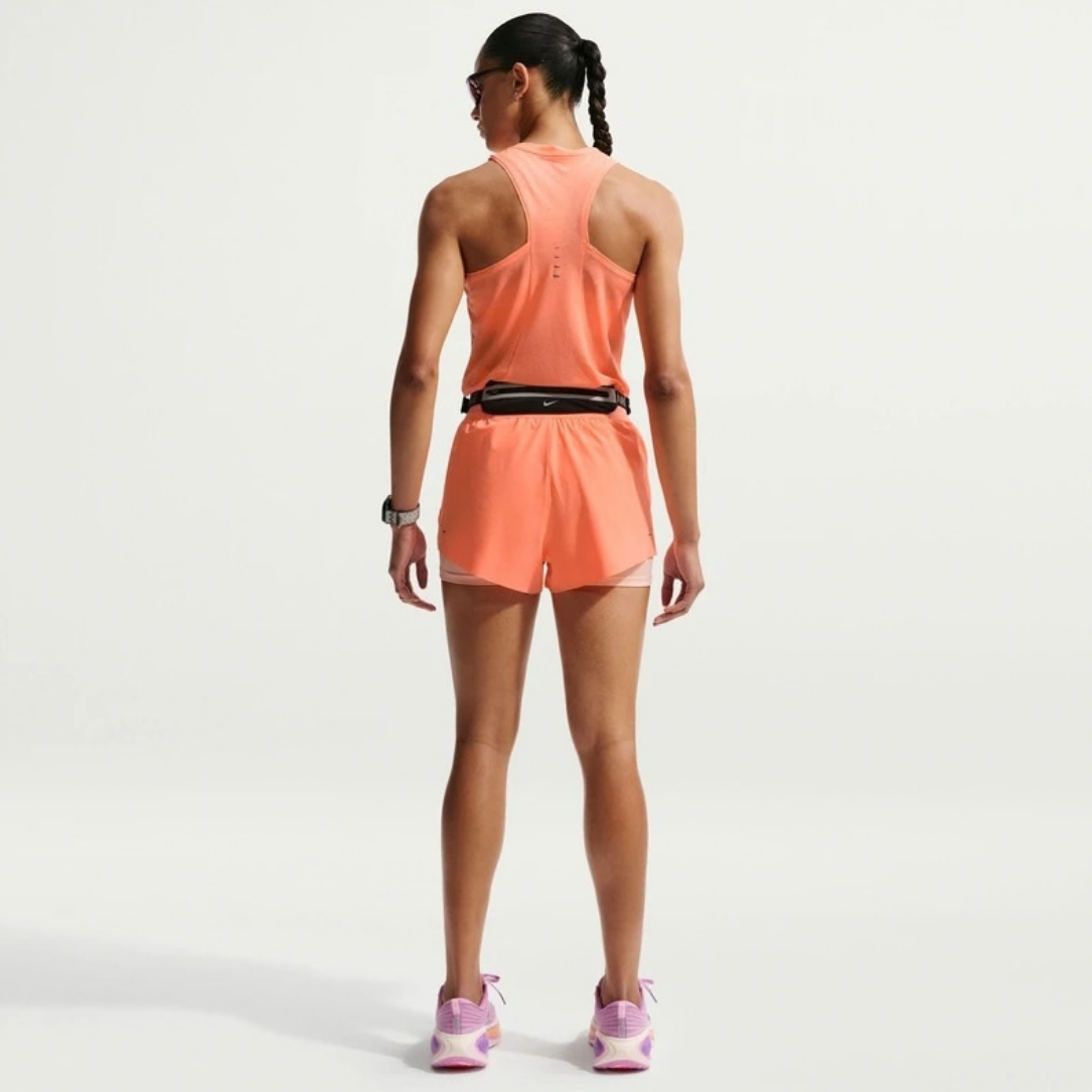 Nike Swift Dri-FIT Mid-Rise 2-in-1 Women's Running Shorts - Orange Pulse