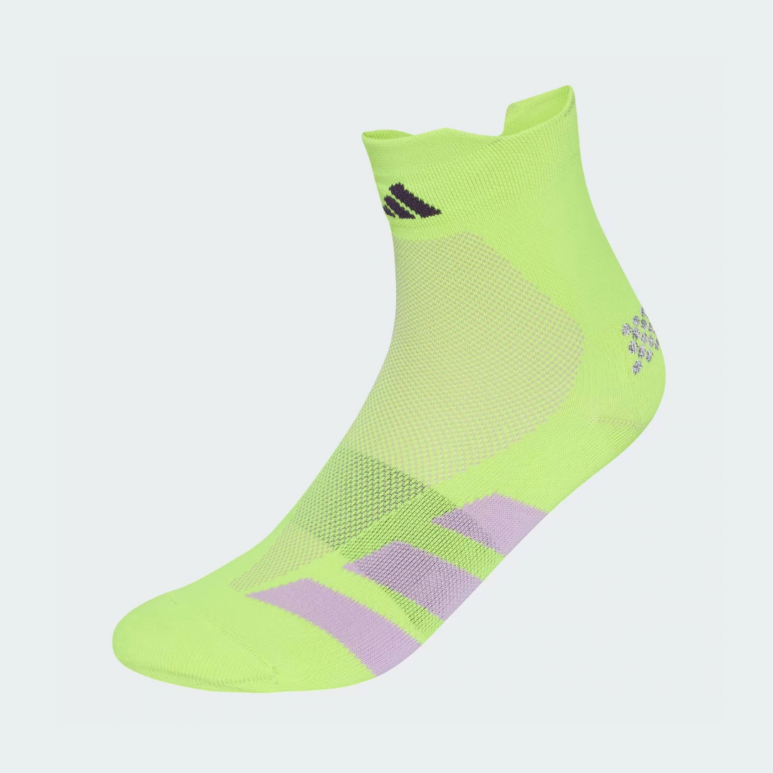Adidas Adizero Quarter Running Socks - Solar Yellow