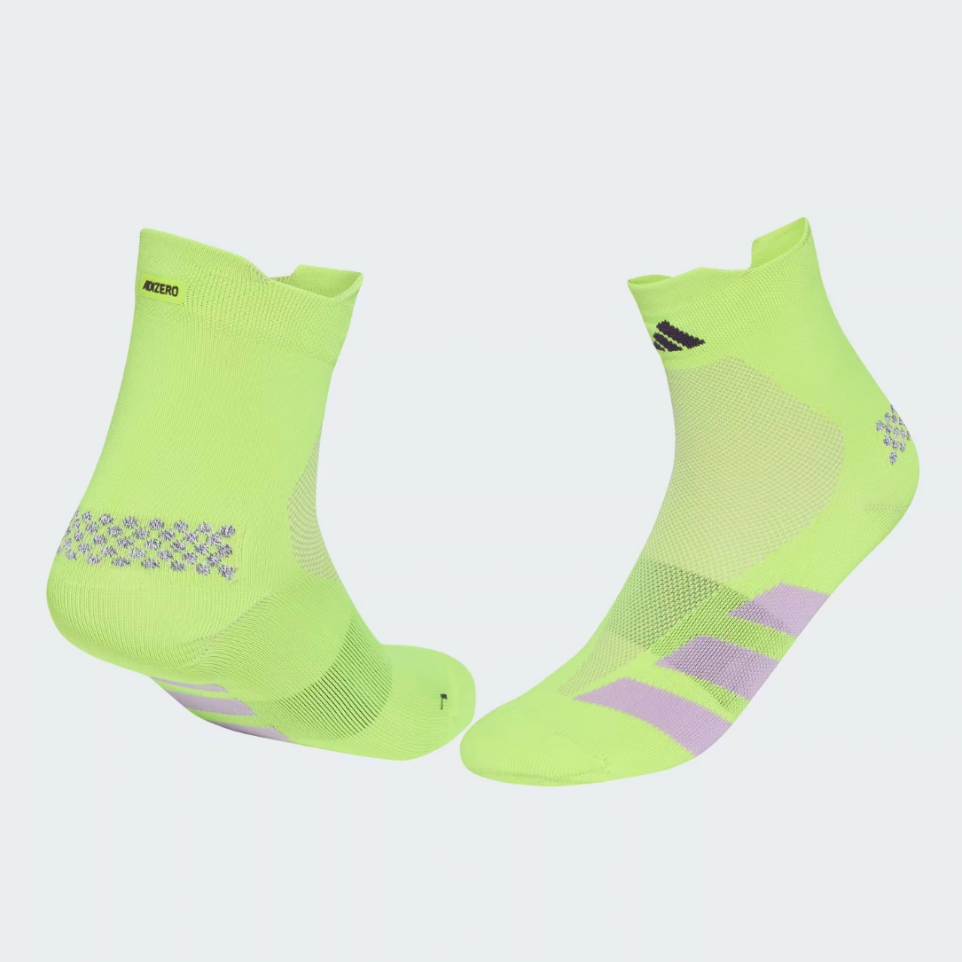 Adidas Adizero Quarter Running Socks - Solar Yellow