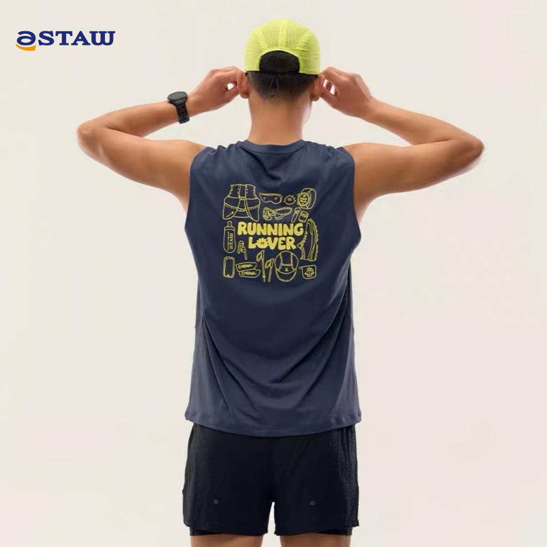 STAW Running Lover Printed Men's Tank Top