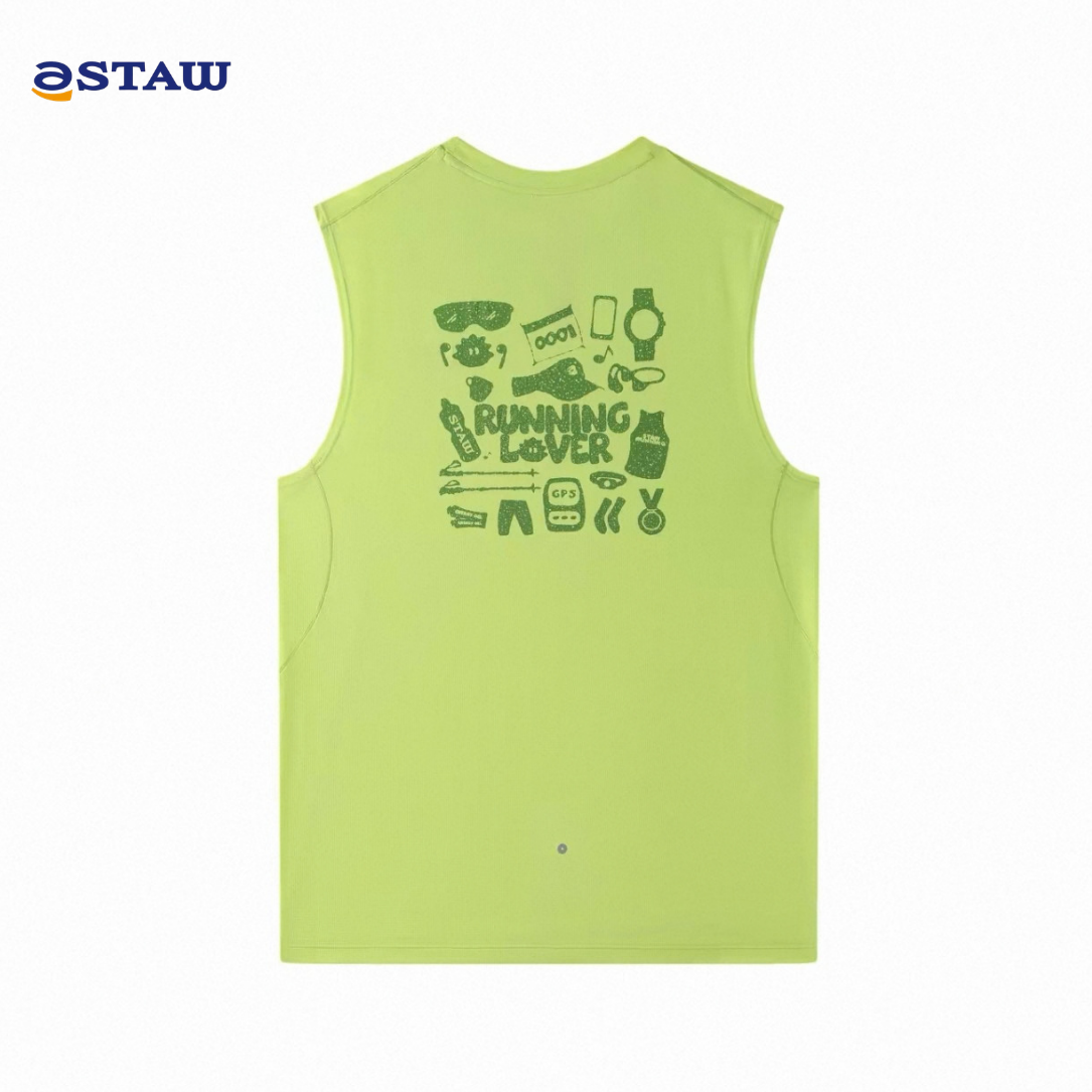 STAW Running Lover Printed Men's Tank Top