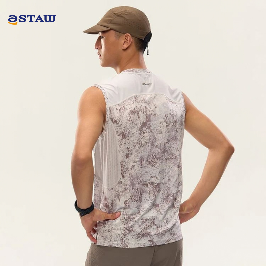 STAW Printed Zoned Ventilation Men's Tank Top