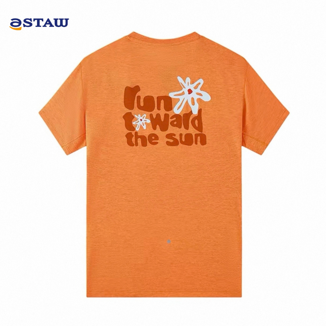STAW Wild Bloom Run Toward The Sun Printed Men's Short Sleeve