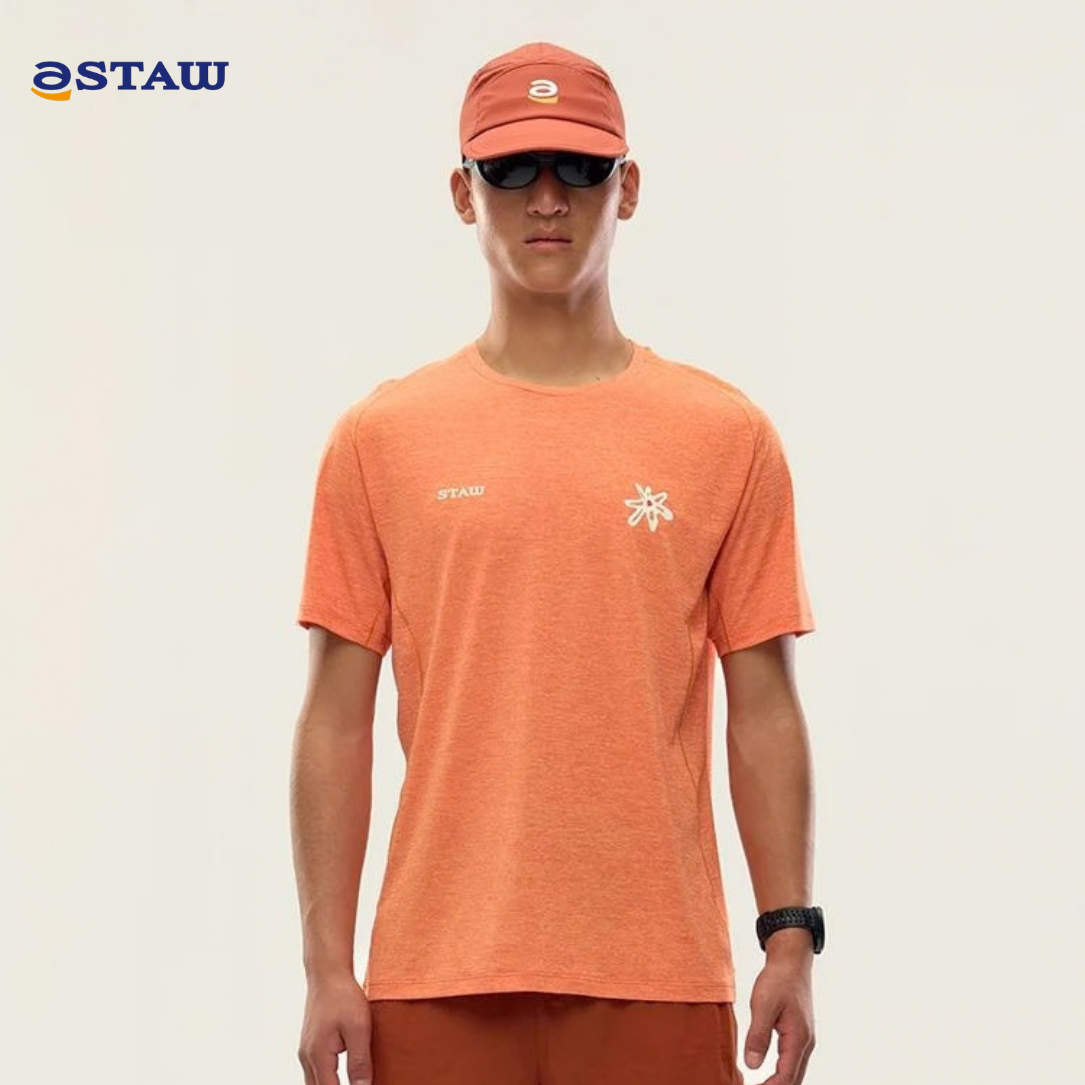 STAW Wild Bloom Run Toward The Sun Printed Men's Short Sleeve