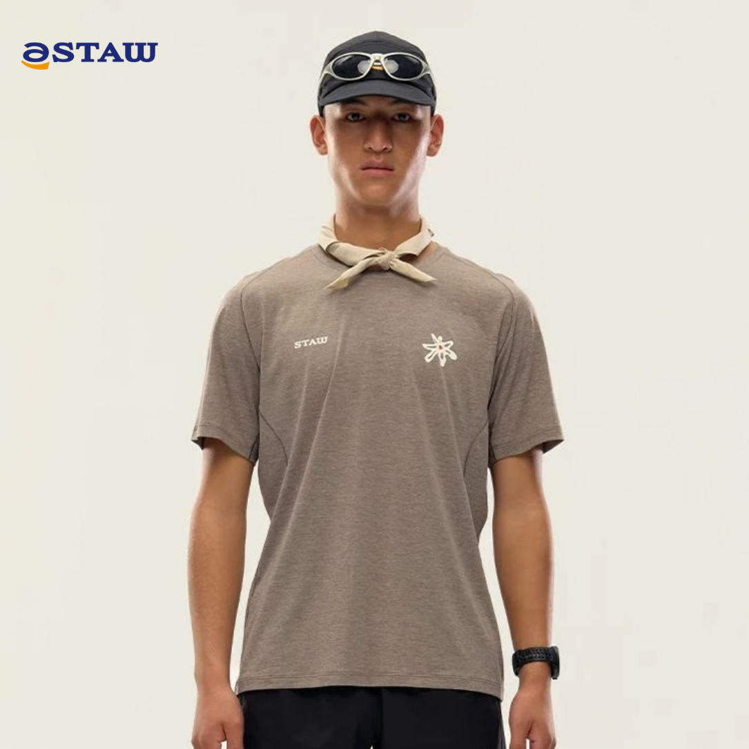 STAW Wild Bloom Run Toward The Sun Printed Men's Short Sleeve