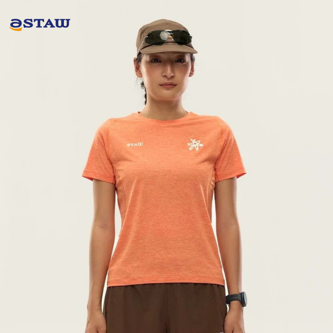 STAW Wild Bloom Run Toward The Sun Printed Women's Short Sleeve