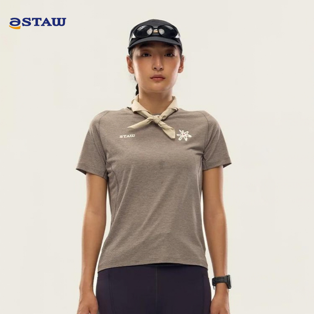 STAW Wild Bloom Run Toward The Sun Printed Women's Short Sleeve