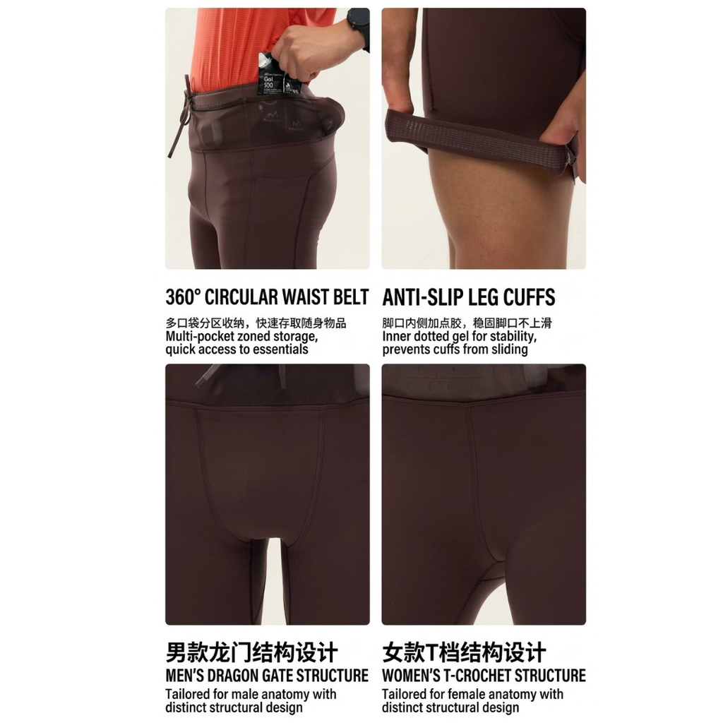 STAW  Henwen Waist Pack Compression Men's Running Tights