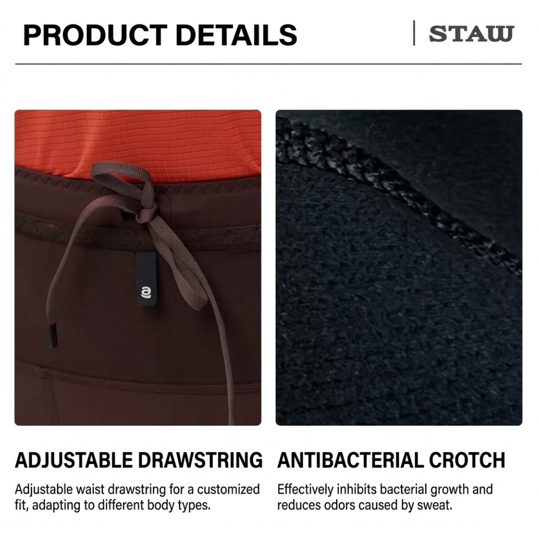 STAW  Henwen Waist Pack Compression Men's Running Tights