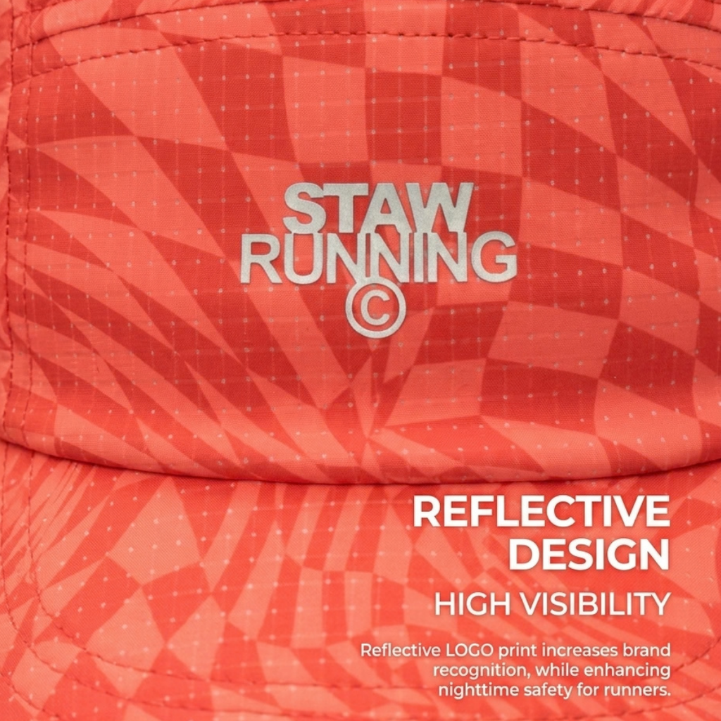 STAW Printed Short Brim Breathable Unisex Running Cap