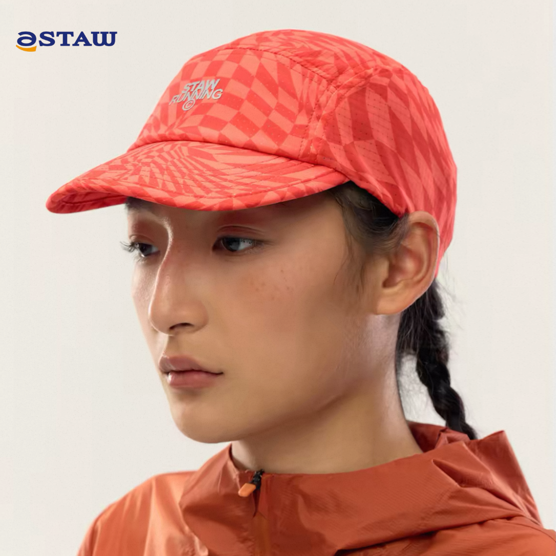 STAW Printed Short Brim Breathable Unisex Running Cap