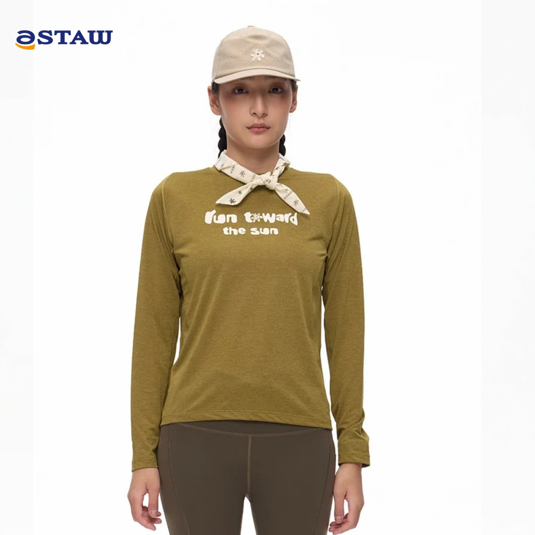 STAW Wild Bloom Run Toward The Sun Printed Women's Long Sleeve