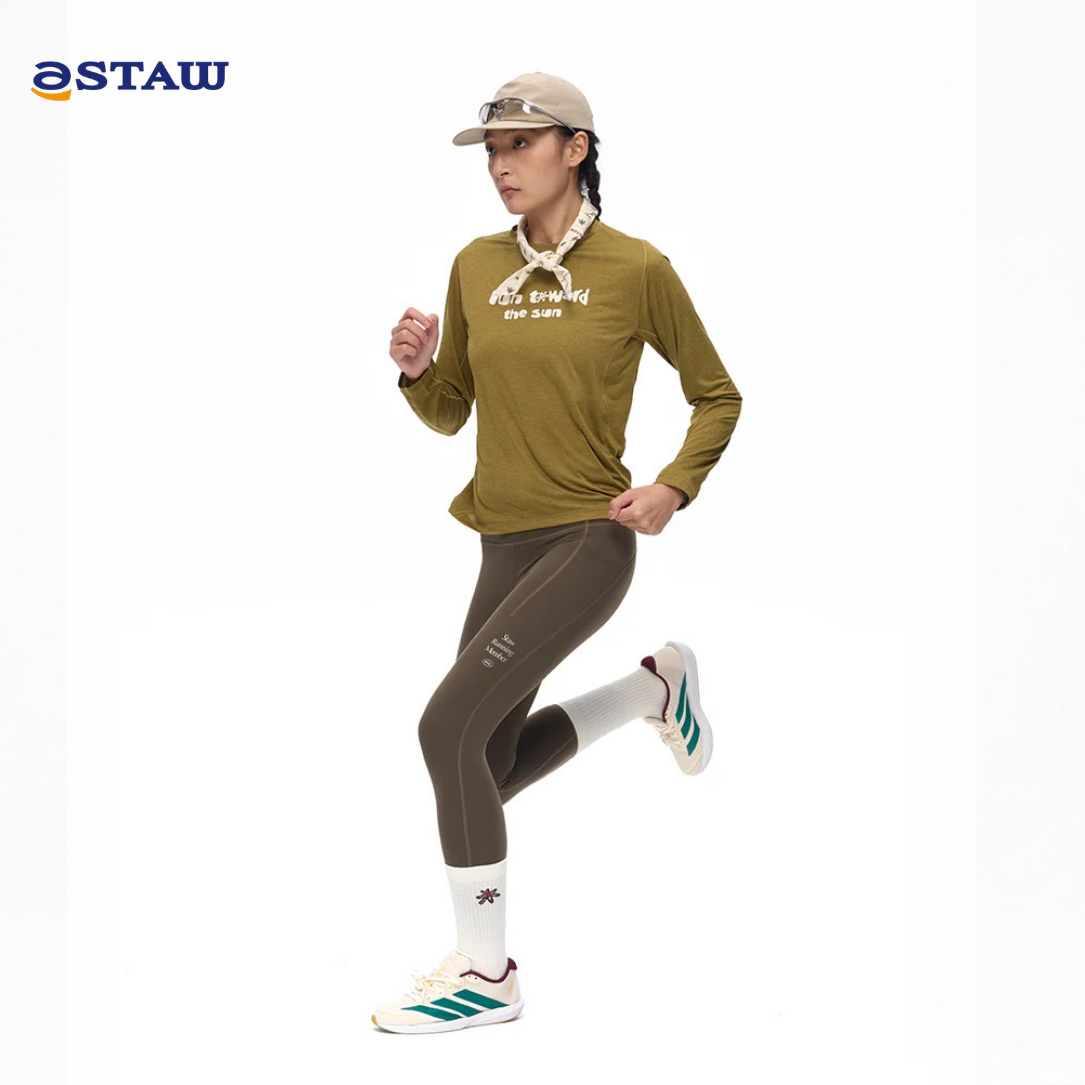 STAW Wild Bloom Run Toward The Sun Printed Women's Long Sleeve