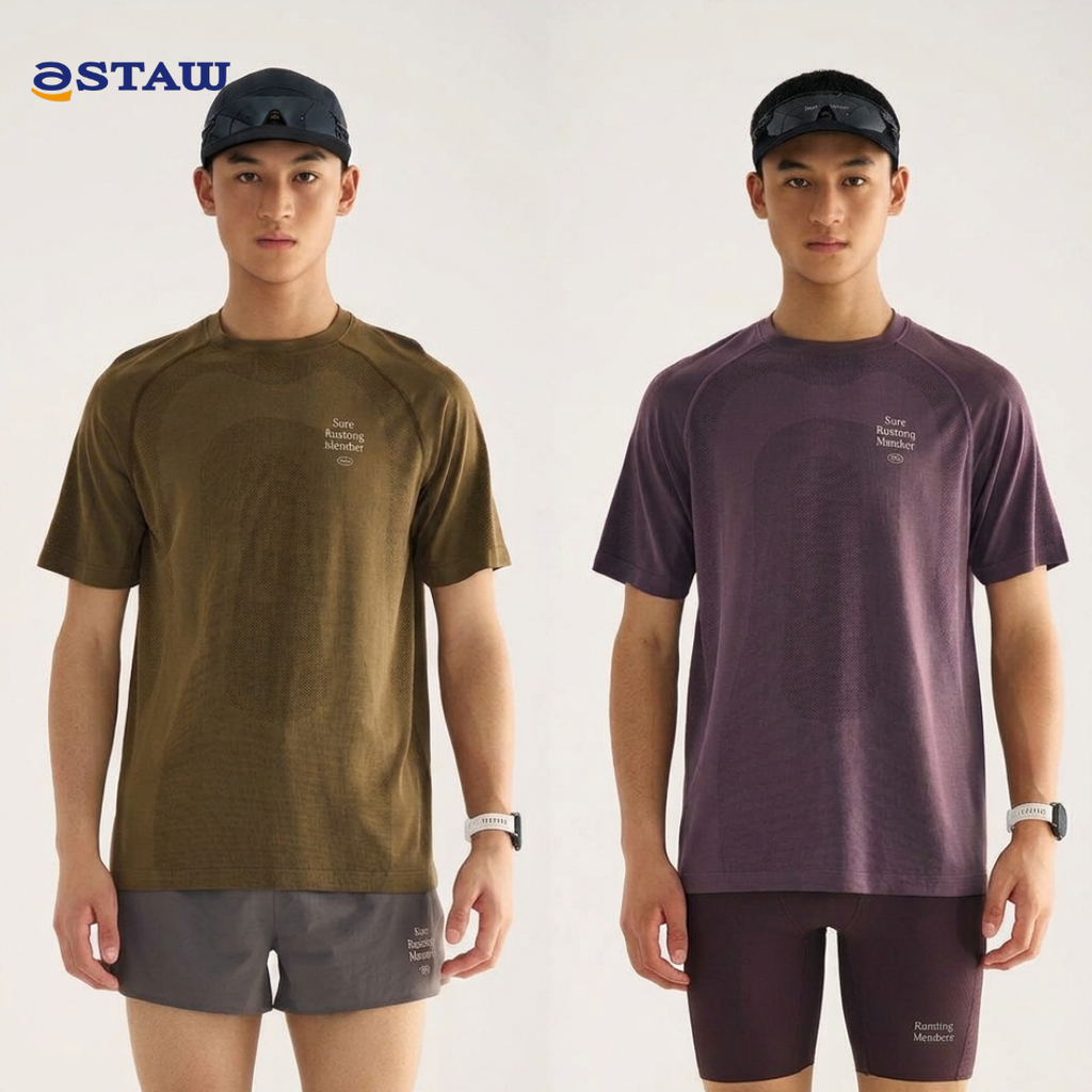 Staw Seamless Knit Men's Running T-Shirt