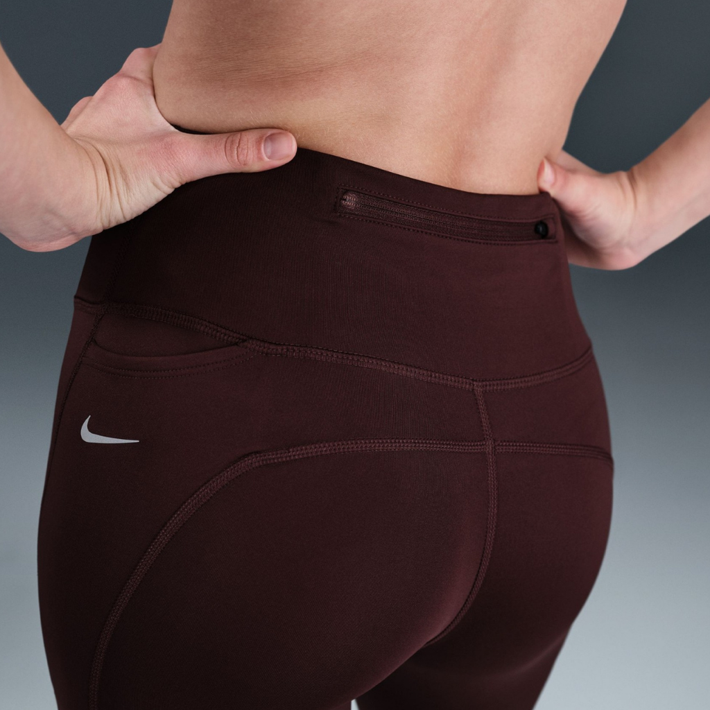 Nike Fast Dri-FIT Mid-Rise 7/8 Women's Running Leggings - Burgundy Crush