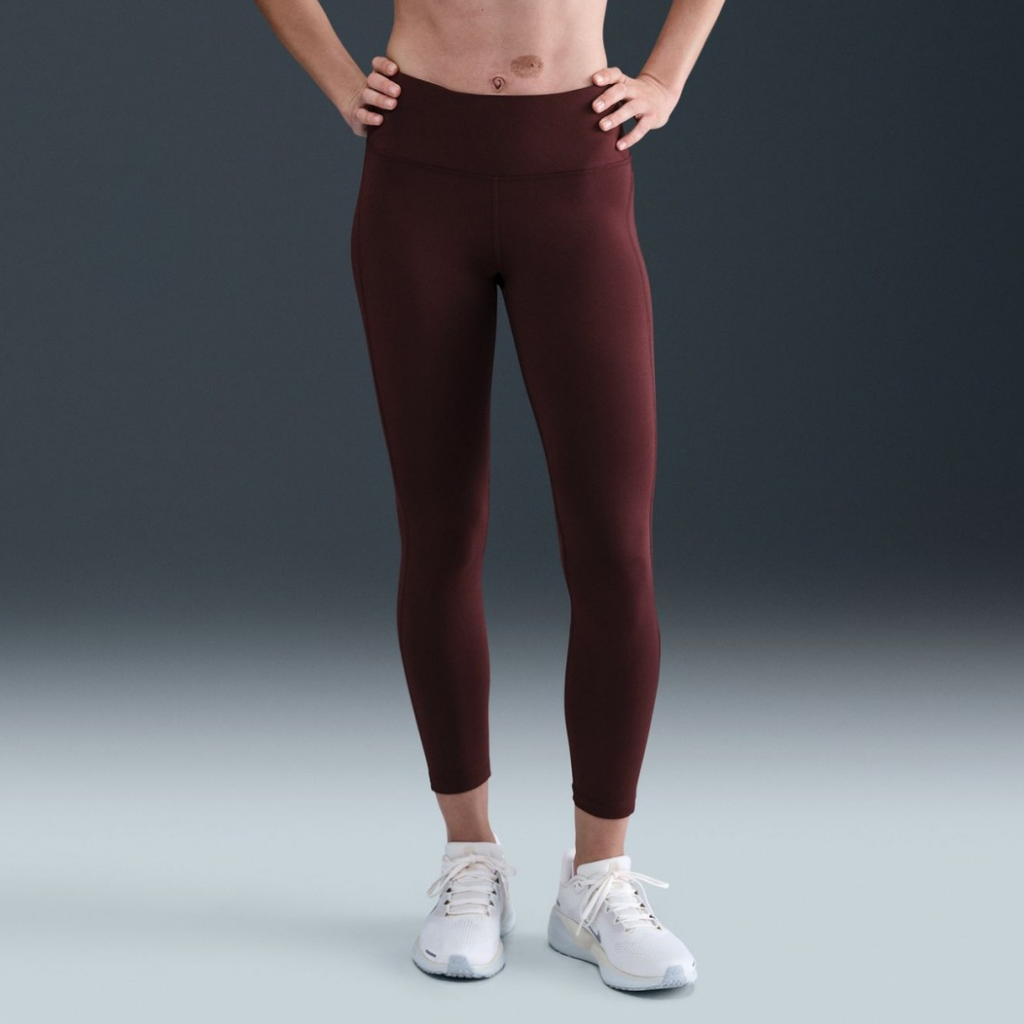 Nike Fast Dri-FIT Mid-Rise 7/8 Women's Running Leggings - Burgundy Crush
