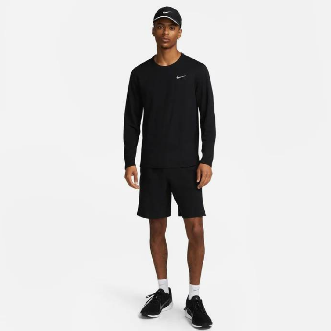 Nike Miler Dri-FIT UV Long Sleeve Men's Running Top - Black
