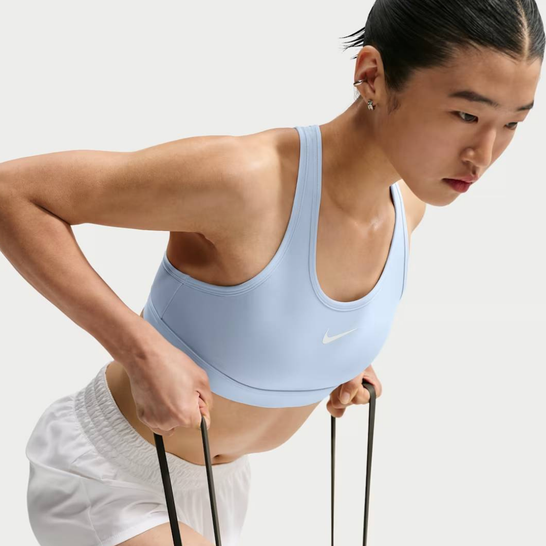 Nike Swoosh Medium Support Women's Padded Sports Bra - Hydrogen Blue