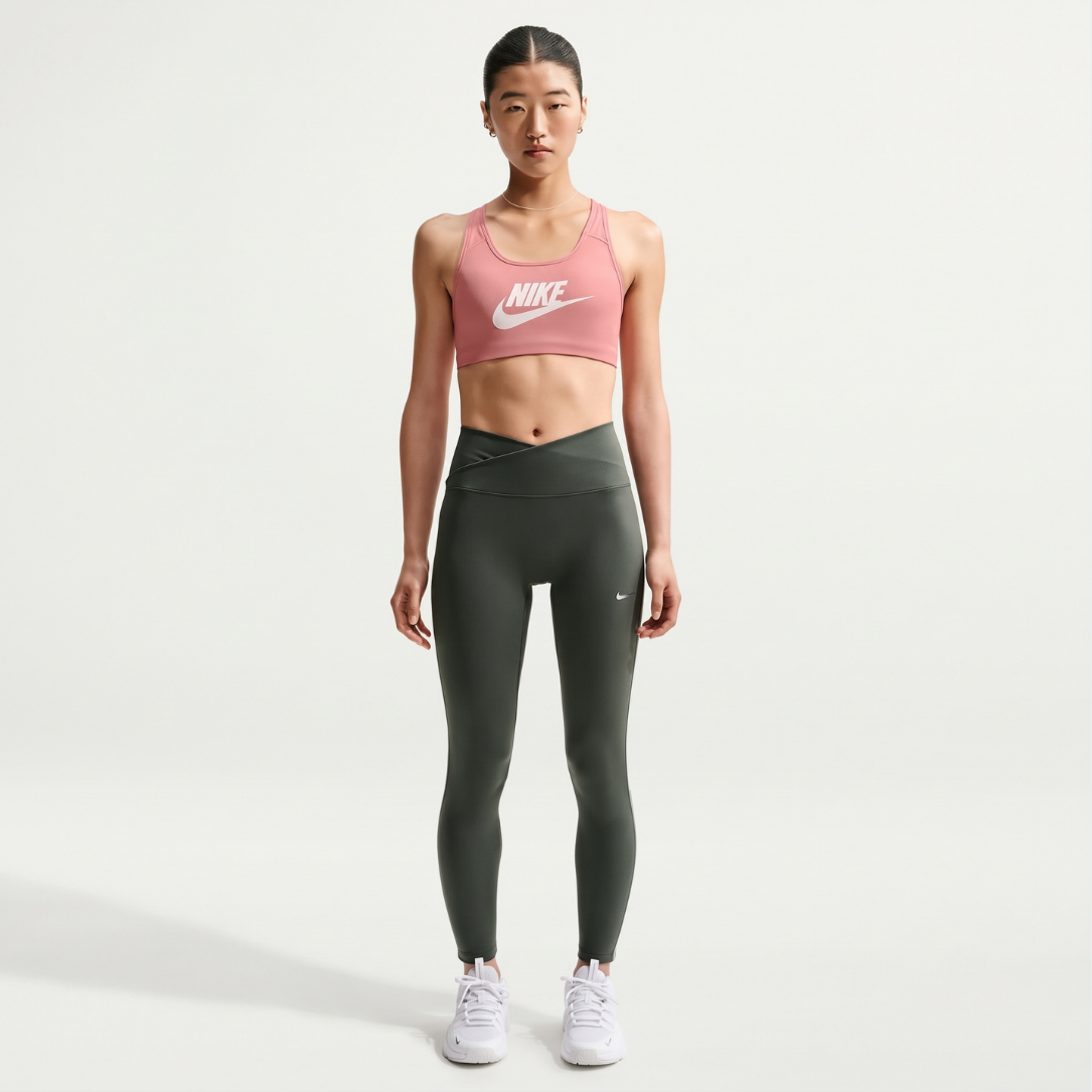 Nike Swoosh Medium Support Women's Padded Sports Bra - Rust Pink