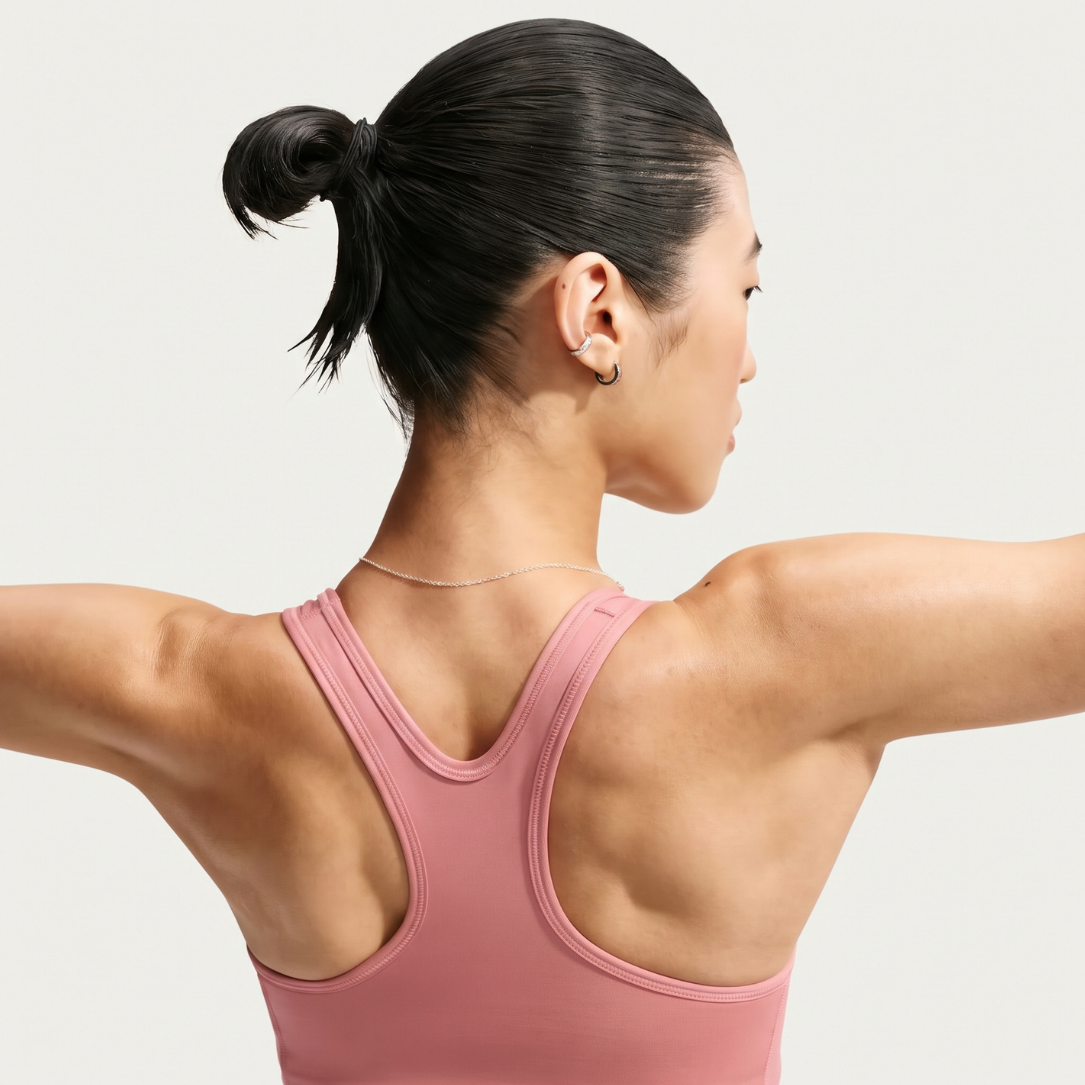 Nike Swoosh Medium Support Women's Padded Sports Bra - Rust Pink